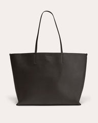 womens-luxe-italian-leather-tote-black | primary
