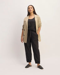 womens-linen-pull-on-barrel-pant-black | primary