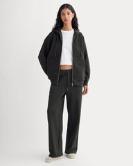 womens-luxe-fleece-oversized-zip-hoodie-black