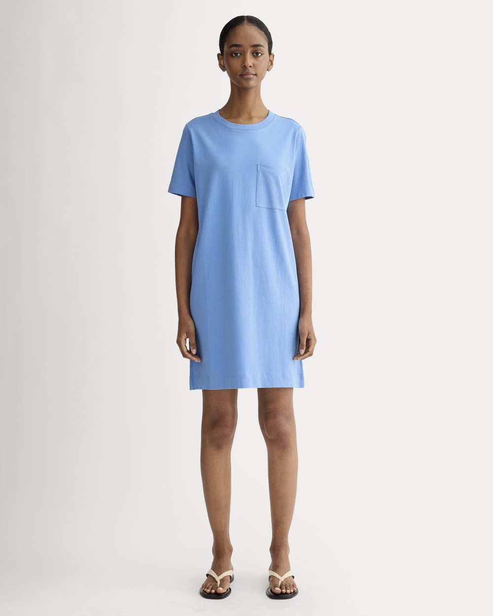 womens-organic-weekend-tee-dress-blue-opal | primary