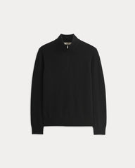 mens-cashmere-quarter-zip-sweater-black | alt