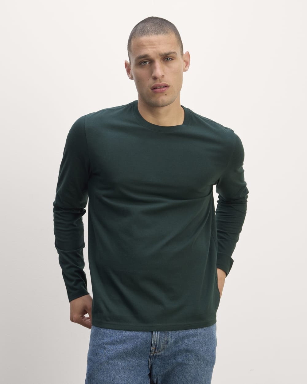 mens-essential-organic-ls-tee-uniform-scarab | primary