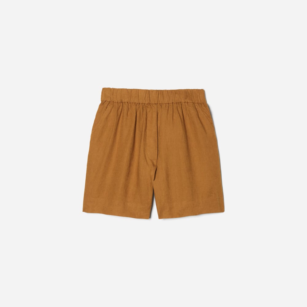 womens-linen-boxer-short-tawny-brown | alt