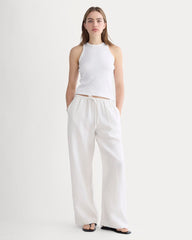 womens-drawstring-pant-in-linen-natural-chambray | primary
