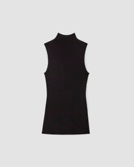 womens-viscose-mock-neck-tank-top-black | alt