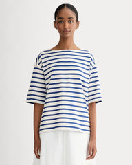 womens-mariner-oversized-tee-bone-mazarine-blue | primary