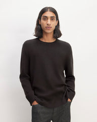 mens-felted-merino-crew-neck-sweater-black | primary