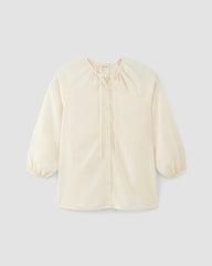 womens-tencel-gathered-shirt-bone | alt