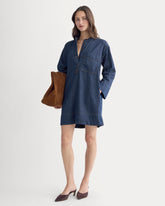 womens-denim-popover-dress-dark-indigo | primary