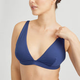 womens-renew-plunge-triangle-bikini-top-navy | primary