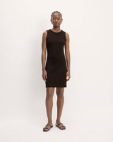 womens-rib-knit-mini-dress-black | primary