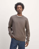 mens-felted-merino-crew-neck-sweater-taupe-melange | primary
