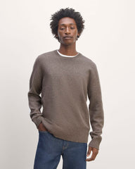mens-felted-merino-crew-neck-sweater-taupe-melange | primary