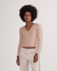 womens-lurex-merino-ribbed-cardigan-rose-gold | primary