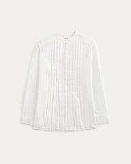 womens-pleated-shirt-in-silky-cotton-white | alt