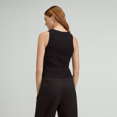 womens-ribbed-cutaway-tank-black