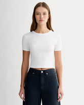 womens-cropped-short-sleeve-rib-tee-white | primary