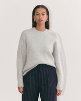 womens-wool-cashmere-cocoon-crew-sweater-light-heather-grey | primary