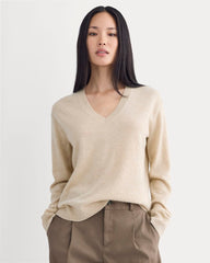 womens-cashmere-relaxed-v-neck-heather-light-camel | primary