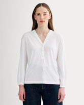 womens-air-v-neck-henley-white | primary