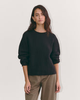 womens-cloud-fisherman-crew-sweater-black | primary