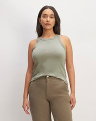 womens-organic-cotton-cutaway-tank-sage-green | primary