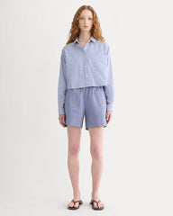 womens-easy-chino-long-short-mocha-stripe | primary