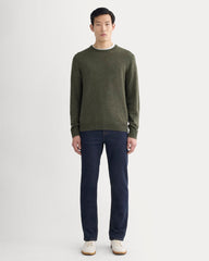 mens-cashmere-crew-heather-army-green