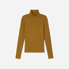 womens-supima-rib-turtleneck-tapenade | alt