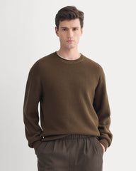 mens-waffle-rollneck-crew-cocoa | primary