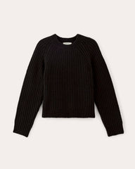 womens-cloud-fisherman-crew-sweater-black | alt