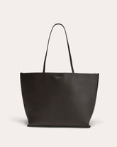 womens-luxe-medium-italian-leather-tote-black | primary