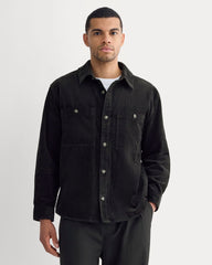 mens-wide-wale-corduroy-shirt-black | primary