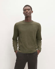 mens-cashmere-crew-heathered-army | primary