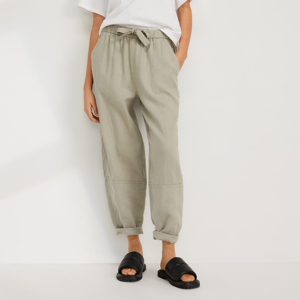 womens-linen-pull-on-barrel-pant-seagrass | primary