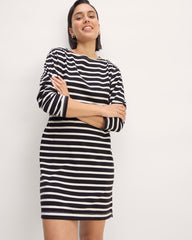 womens-organic-cotton-striped-tee-dress-black-bone