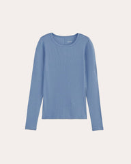 womens-supima-rib-long-sleeve-crew-bluebell | alt