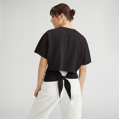 womens-organic-cotton-tie-back-tee-black | alt