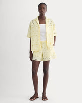 womens-eyelet-pull-on-short-light-yellow | primary
