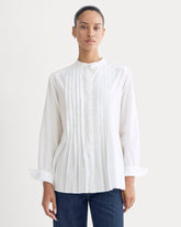 womens-pleated-shirt-in-silky-cotton-white | primary