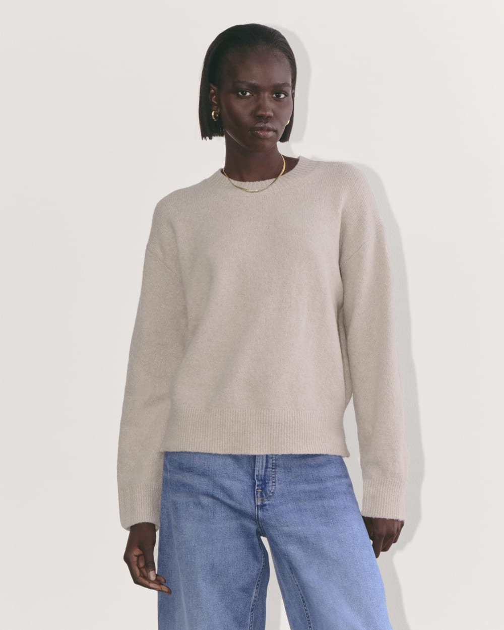 womens-luxe-cotton-cocoon-crew-sweater-heather-mushroom | primary