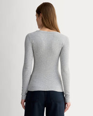 womens-pima-rib-long-sleeve-henley-heathered-grey