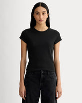 womens-pointelle-short-sleeve-tee-black | primary