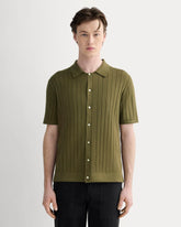 mens-no-sweat-button-down-polo-olive | primary