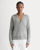 womens-oversized-polo-sweater-alpaca-heather-stone-grey | primary
