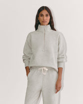 womens-laid-back-fleece-half-zip-sweatshirt-heathered-grey | primary
