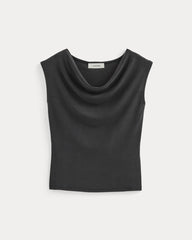 womens-cowl-neck-top-in-butterknit-black | alt