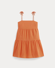 womens-gauze-mini-tiered-dress-soft-orange | alt