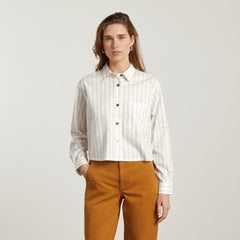 womens-silky-cttn-cropped-shirt-sand-white | primary