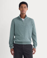 mens-cashmere-quarter-zip-sweater-denim-blue | primary